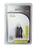 Ultra Max Black Single USB Car Charger 1Amps
