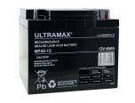 ULTRAMAX NP44-12, 12V 44AH 20HR (AS 40AH, 42AH & 45AH) SEALED LEAD ACID RECHARGEABLE BATTERY