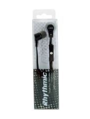 Ultra Max tangle free flat cable earphones with microphone - Black
