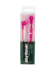 Ultra Max tangle free flat cable earphones with microphone - Pink