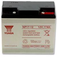 YUASA NP17-12F/RETARD, 12V 17AH 20HR VRLA LEAD ACID - AGM - NON SPILLABLE BATTERY