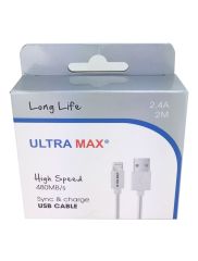Ultra Max USB to Lightning Cable 2M length