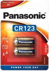 Panasonic CR123A Lithium AA Batteries | 2 Pack