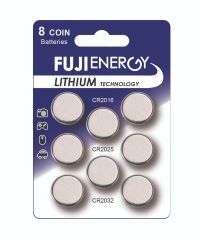 Fuji Energy Lithium Coin Cells 4 x CR2032   & 2x CR2025  &  2 x CR2016