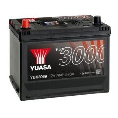 Yuasa YBX3069 (069 Professional) - 12V 70Ah 570A SMF Battery (3 Years Warranty)