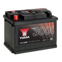 Yuasa YBX3078 (078 Professional) - 12V 60Ah 550A SMF Battery (3 Years Warranty)