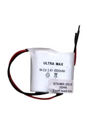 Ultramax 2.4v NiCd High Temp 2xD 4Ah, Emergency Lighting Stick W/Leads