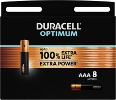Duracell Optimum AAA Batteries pack of 8
