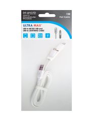 Ultra Max USB to Micro USB and USB to Lightning Cable