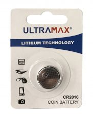 Ultra Max Lithium CR2016 Coin Cell