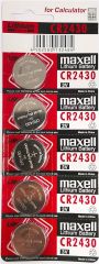 Maxell Lithium CR2430 Coin Cell Batteries | 5-Pack