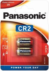 Panasonic Lithium Batteries CR2 | 2-Pack | Used in cameras, camcorders. etc.