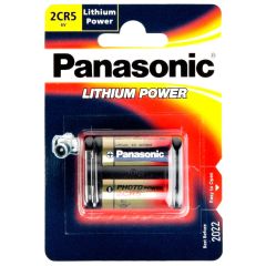 Panasonic 2CR5 Lithium Photo Battery Pack of 1   6V  1300mAh