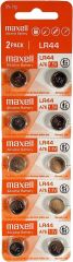 MAXELL LR44 COIN CELL BATTERIES -BLISTER OF 10