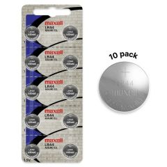 MAXELL LR44 COIN CELL BATTERIES -BLISTER OF 10