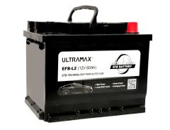 UltraMax 12V 60Ah Start-Stop EFB Battery 