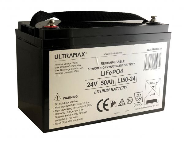 24V 50Ah Lithium Iron Phosphate Battery